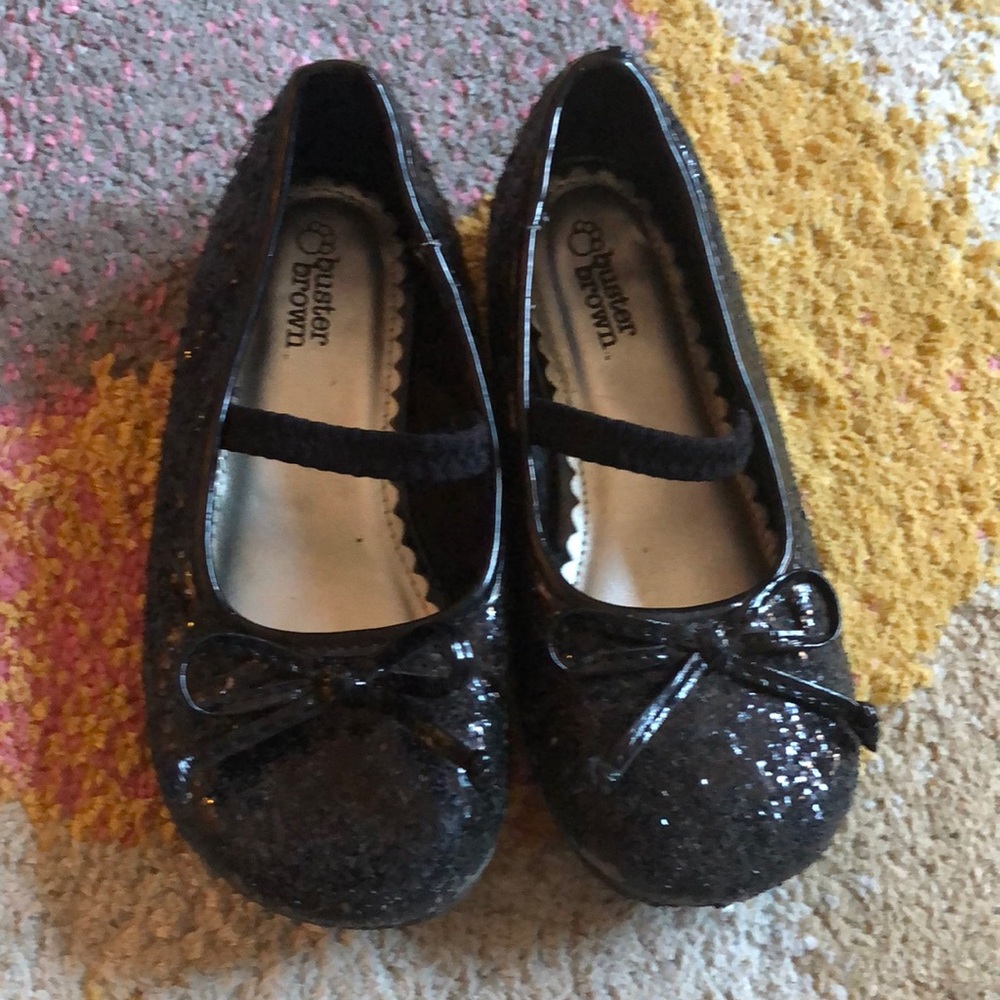Black Sparkly Dress Shoes with Bow (2)